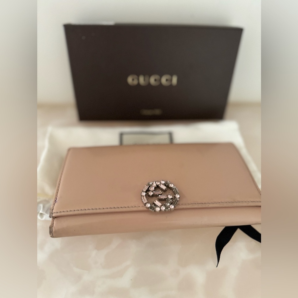 Gucci GG sparkling calfskin wallet